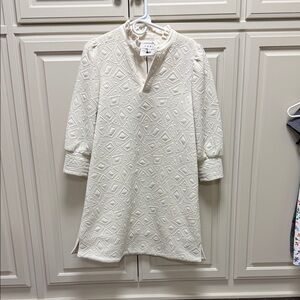 THML Cream Textured Midi Dress Medium NWT